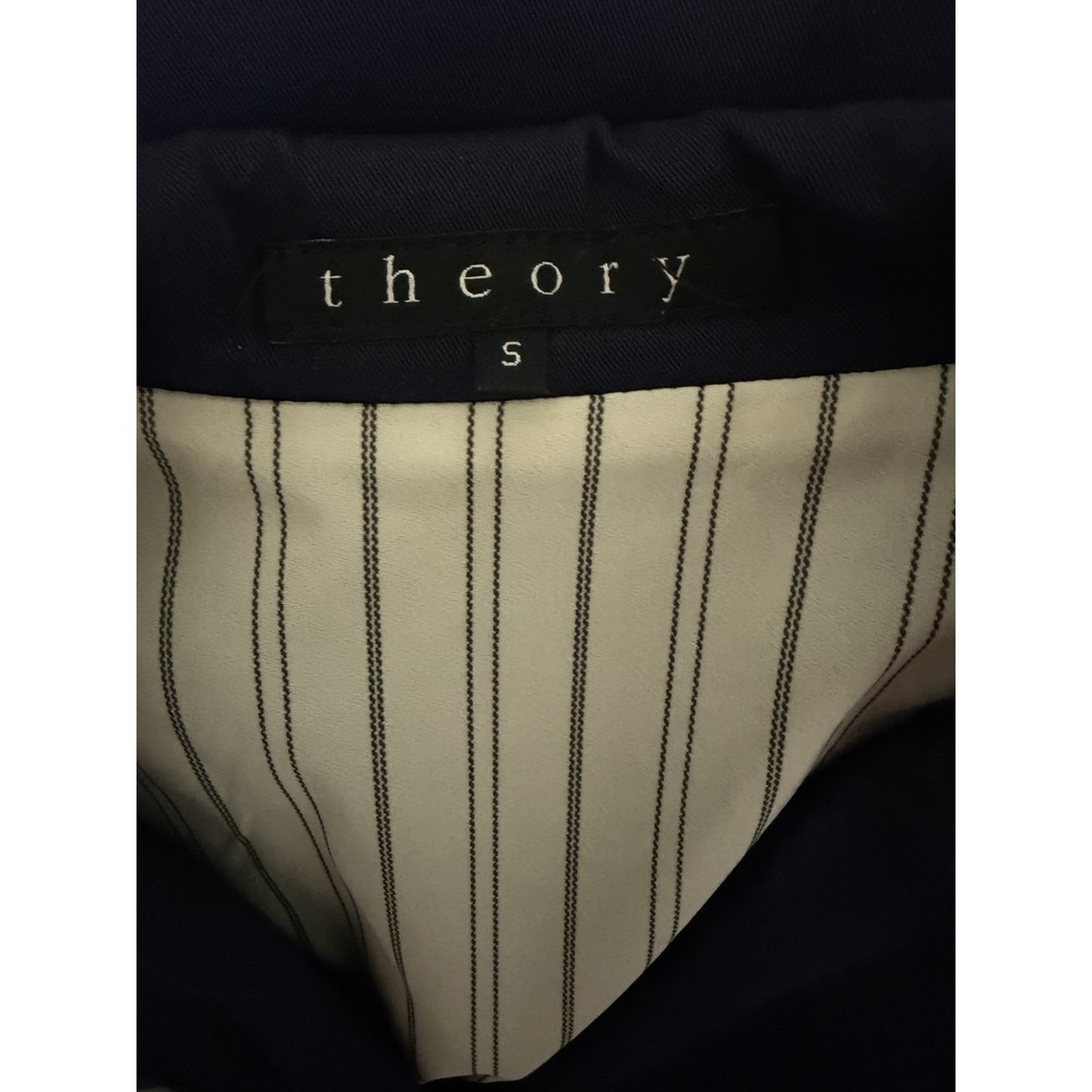 Theory Double Breasted Navy Blue Blazer Jacket Women's Size Small - Picture 11 of 13